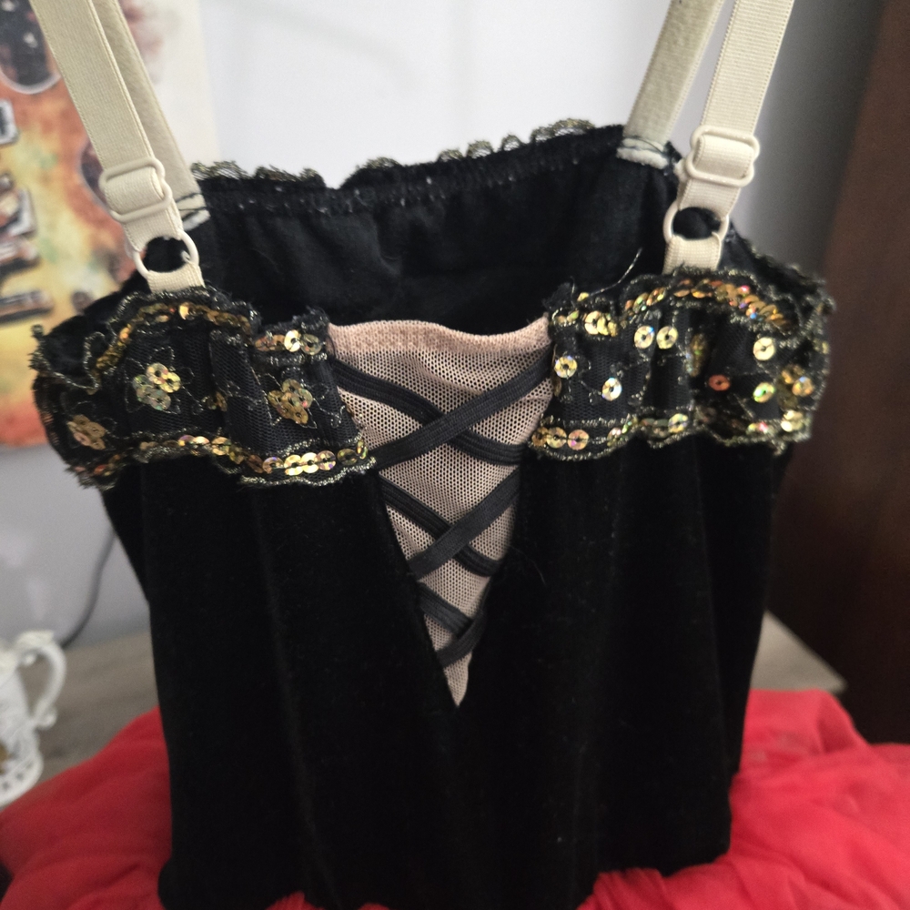 Revolution Black Sequin Bodice with Red Layered Tutu - Picture 5 of 10